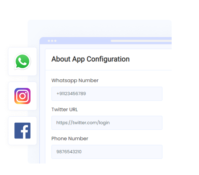 App setting configuration using AD-App Dev's admin panel