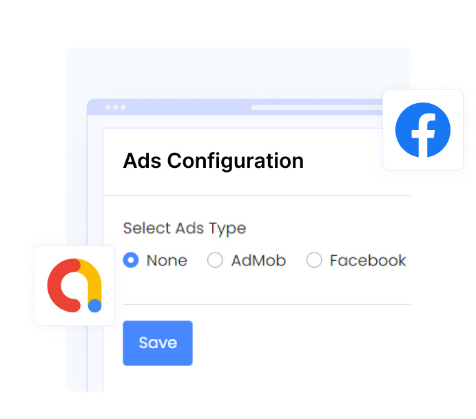 Ads configuration using AD-App Dev's admin panel